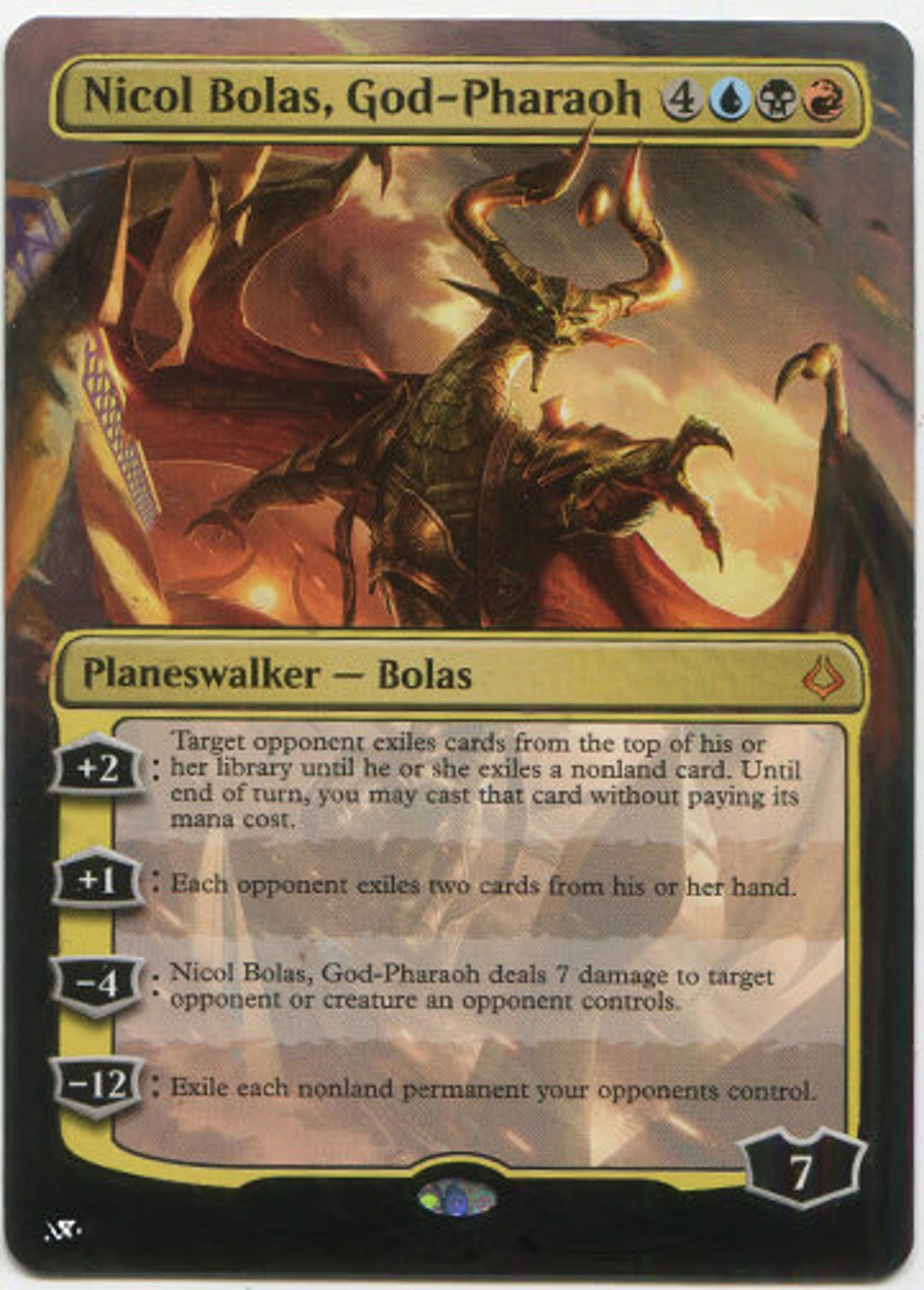 Mtg Altered Art Card Nicol Bolas God-pharaoh - Etsy