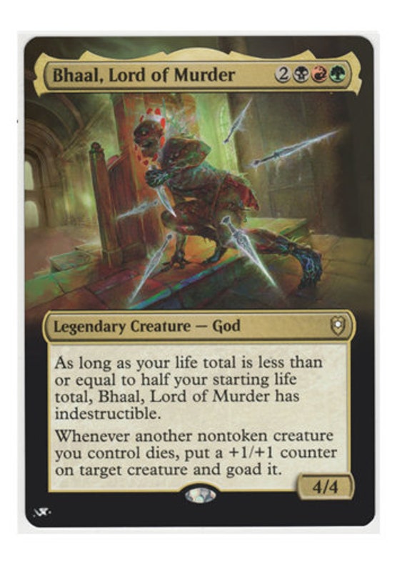 Mtg altered art card-Bhaal, Lord of Murder