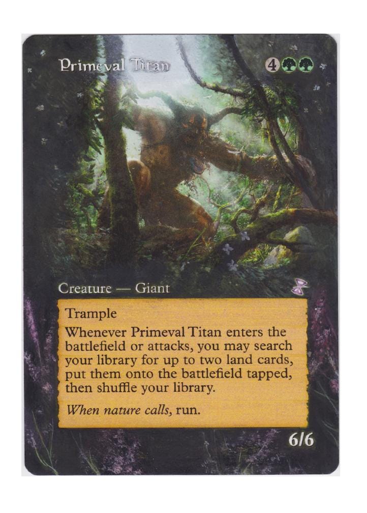 card titan mtg Primeval Titan - Iconic Masters