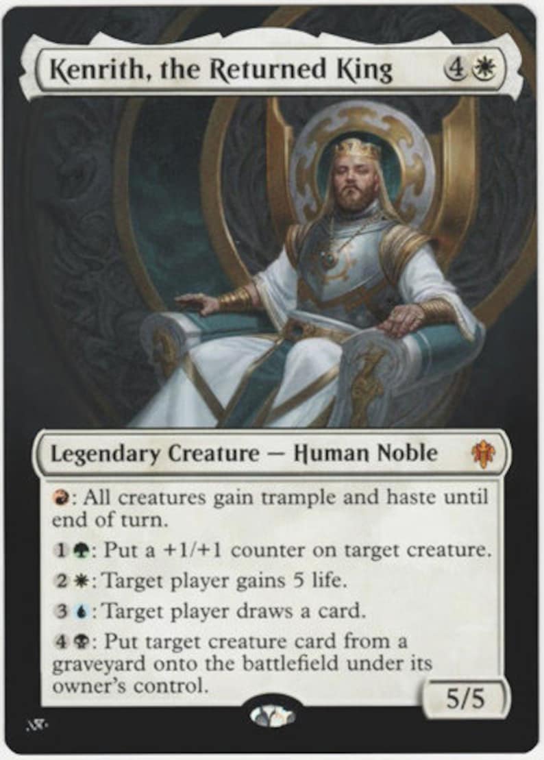 the Returned King Mtg altered art card Kenrith