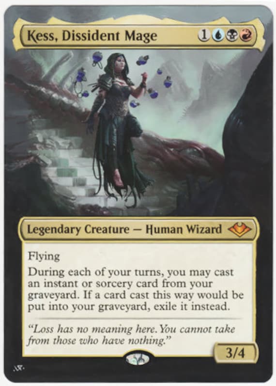 Mtg Altered Art Card- Kess , Dissident Mage - Etsy