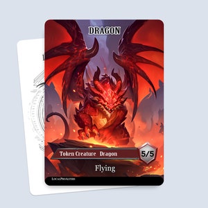 Dragon Token #2 - Magic custom tokens for MTG