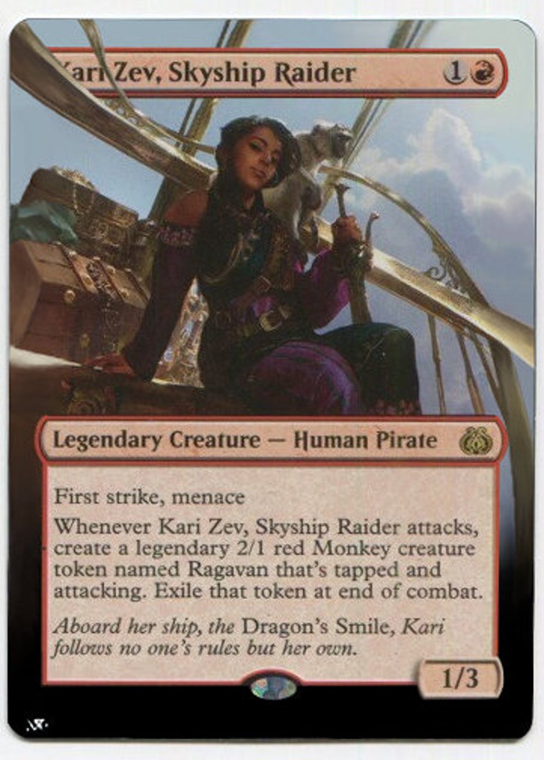 Mtg Altered Art Card-kari Zev, Skyship Raider - Etsy