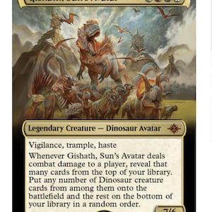 Mtg altered art card-Gishath, Sun&#39;s Avatar