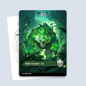 Cat Token #4 - Magic custom tokens for MTG