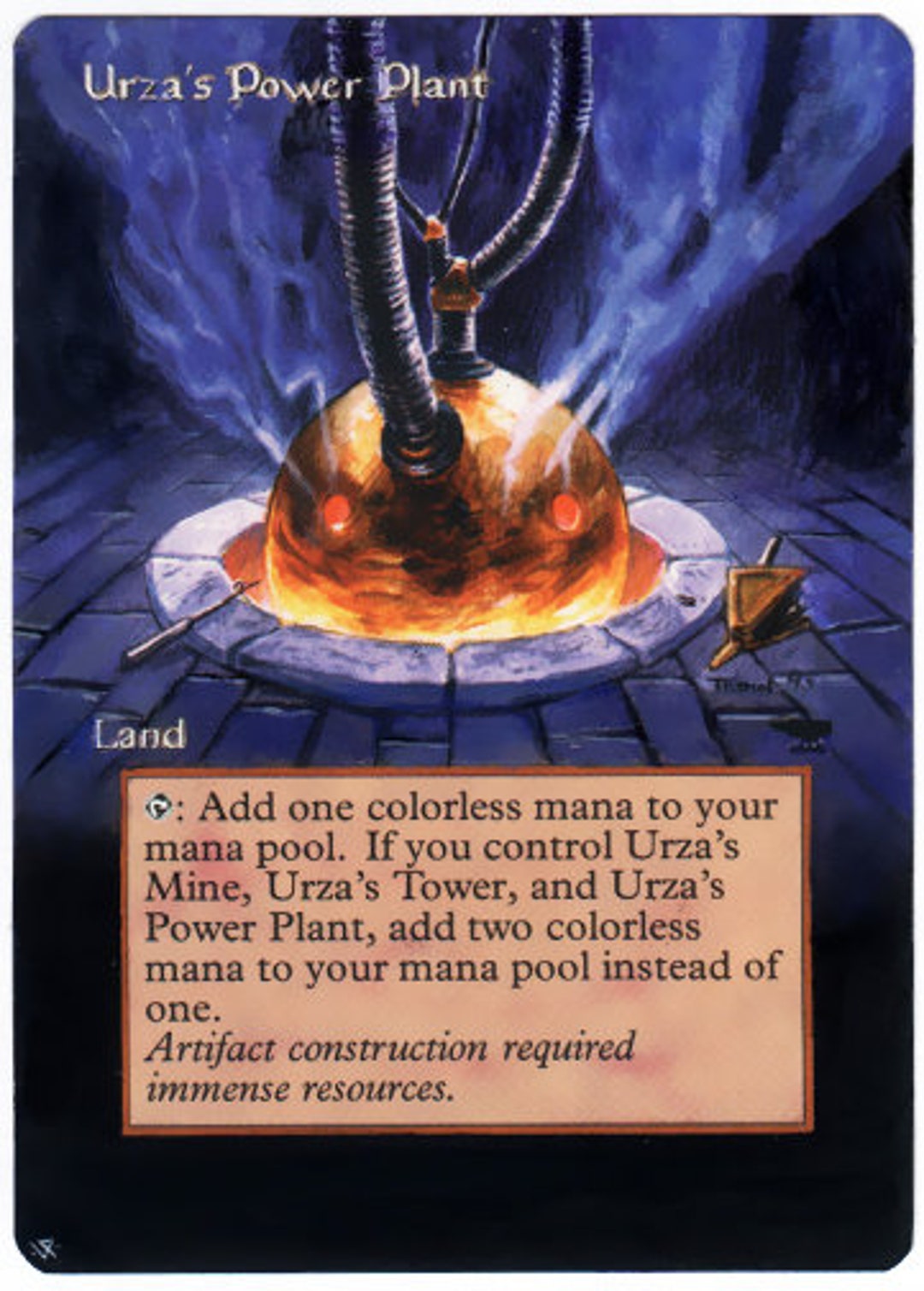 Mtg Altered Art Card-urza's Power Plant (version 4) - Etsy