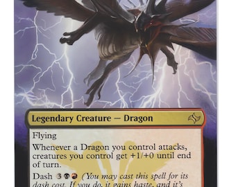 Mtg altered art card-Kolaghan, the Storm's Fury