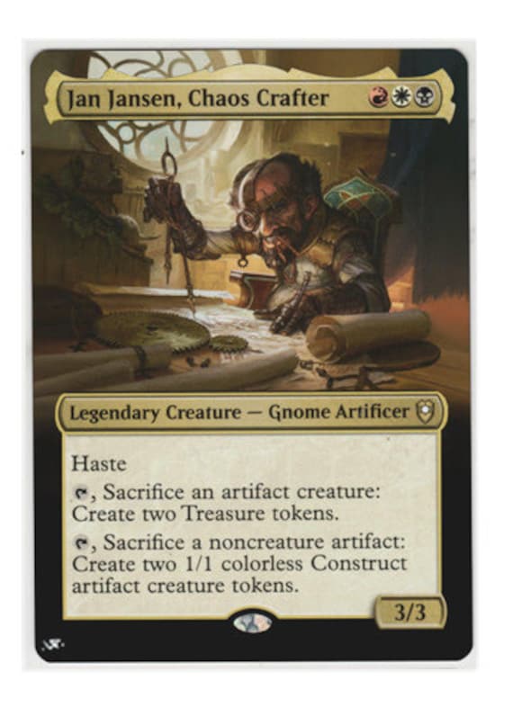 Mtg altered art card Jan Jansen, Chaos Crafter