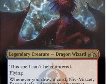 Niv-mizzet Parun Altered Full Art MTG Magic Commander EDH Painted