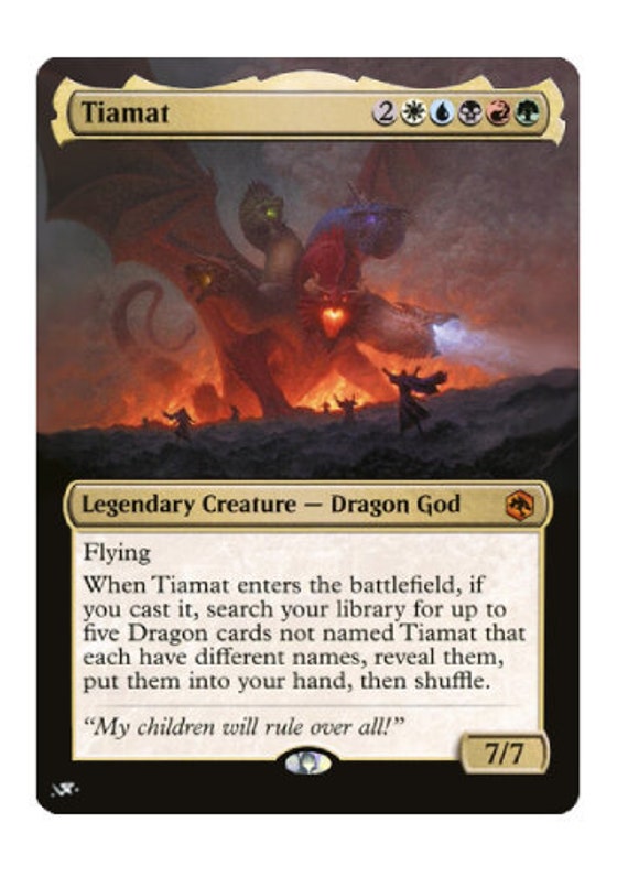 Mtg Altered Art Card Tiamat - Etsy