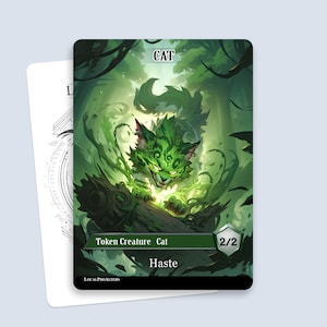 Cat Token #3 - Magic custom tokens for MTG
