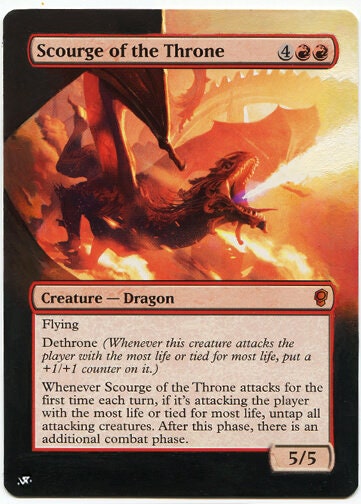 Mtg altered art card Scourge of the Throne