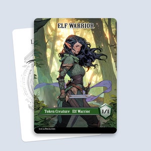 Ficha de guerrero elfo n.º 1: fichas personalizadas de Magic para MTG