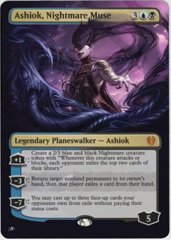 Mtg altered art card Ashiok, Nightmare Muse Mtg altered art card Ashiok, Nightmare Muse