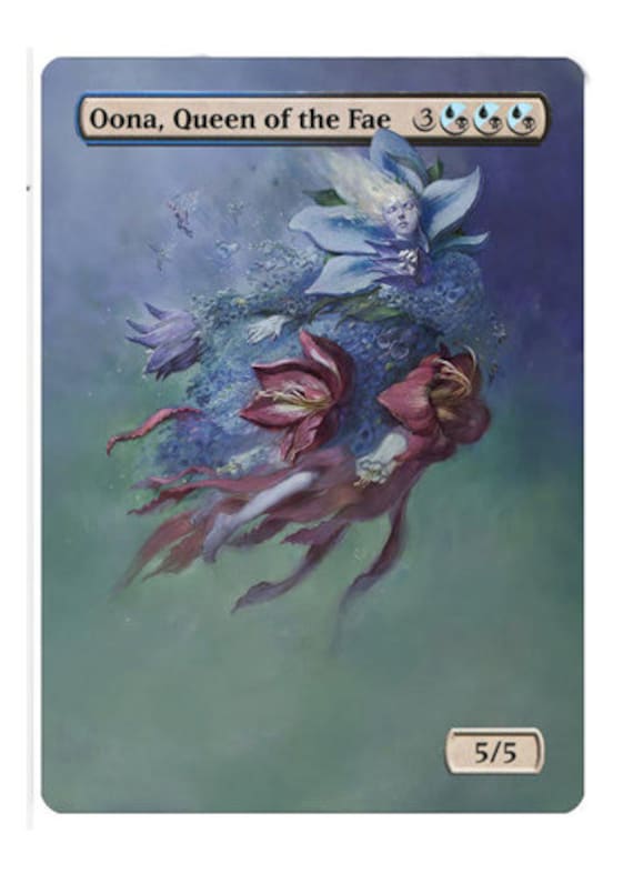 Mtg Altered Art Card-oona, Queen of the Fae - Etsy