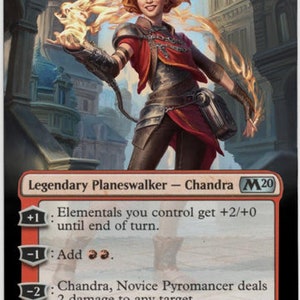 Mtg veränderte Kunstkarte Chandra, Novice Pyromancer