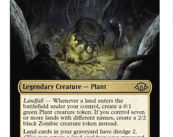 The Necrobloom Altered Full Art MTG Cedh Hand Painted Borderless MH3 Dredge  - Etsy