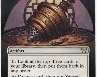Mtg altered art card Sensei’s Divining Top