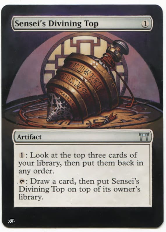 Mtg Altered Art Card Sensei's Divining Top - Etsy