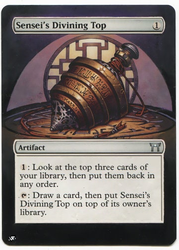 Mtg Altered Art Card Sensei's Divining Top - Etsy