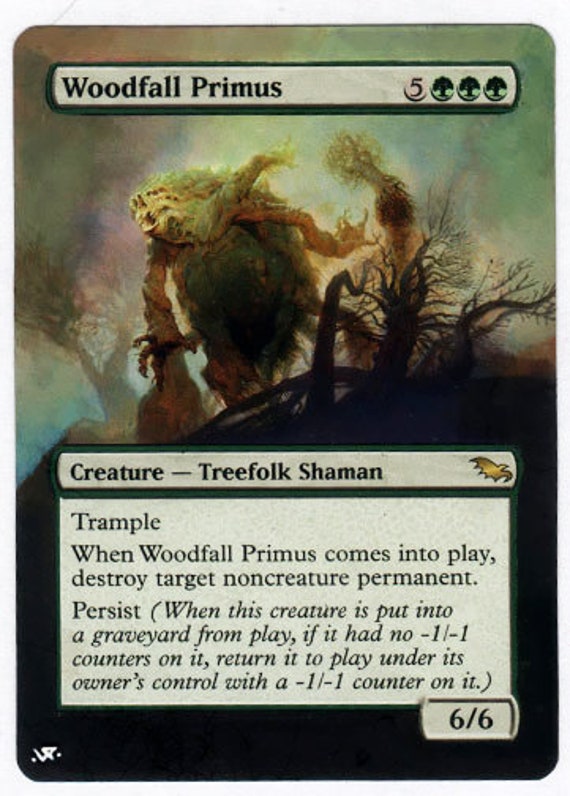 Mtg Altered Art Card-woodfall Primus - Etsy Hong Kong