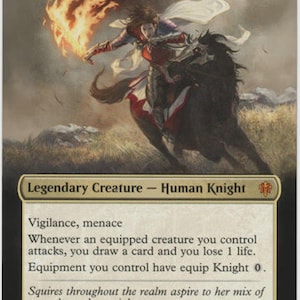 Mtg altered art Karte Syr Gwyn, Held von Ashvale