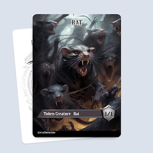 Rat Token #1 - Magic custom tokens for MTG