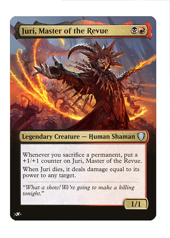 the master mtg card Commander Deck EDH Deck Mike, Dungeon and Will the Wise  Moonveil Games Make Them Pay  Whenever a nontoken artifact creature you control dies Mtg Altered Art Card- Juri,