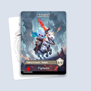 Knight Token #1 - Magic custom tokens for MTG