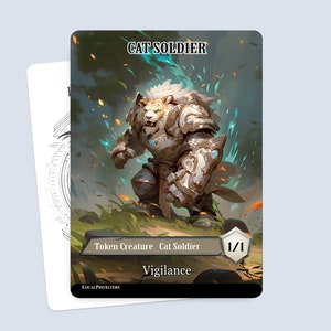 Cat Soldier Token #1 - Magic custom tokens for MTG