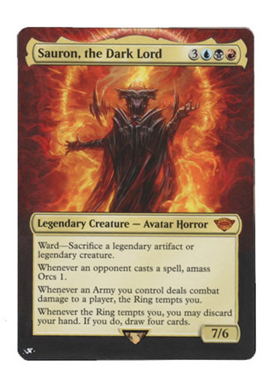 Mtg Altered Art Cardsauron, the Dark Lord Etsy
