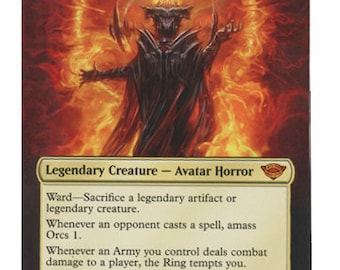 Sauron the Dark Lord Altered Full Art MTG Magic of the Rings EDH