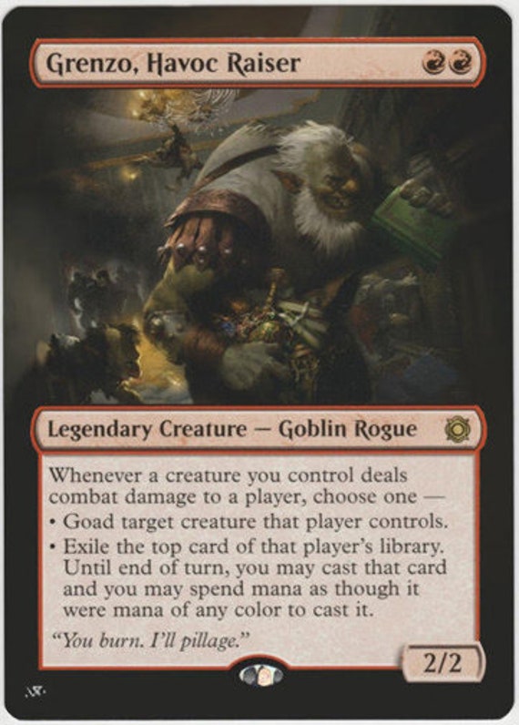 Mtg Altered Art Card Grenzo, Havoc Raiser - Etsy