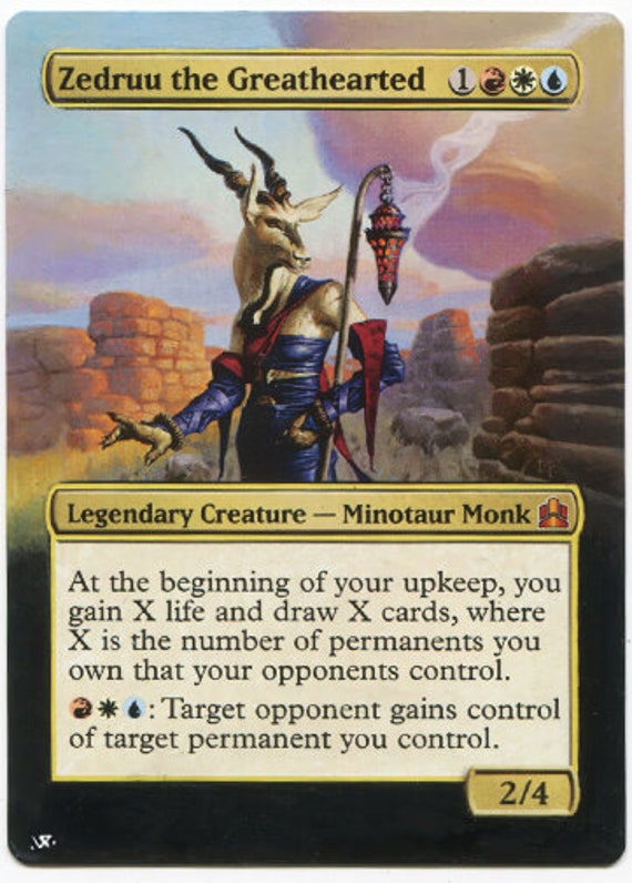 Mtg Altered Art Card-zedruu the Greathearted - Etsy Denmark Mtg Altered Art Card-zedruu the Greathearted - Etsy Denmark