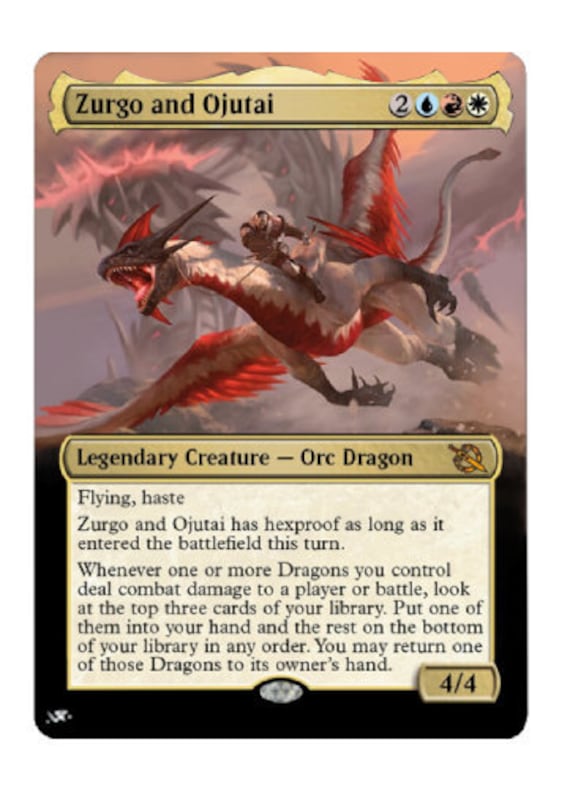 リュウグウノツカイカード Mtg Altered Art Card Zurgo and Ojutai - Etsy