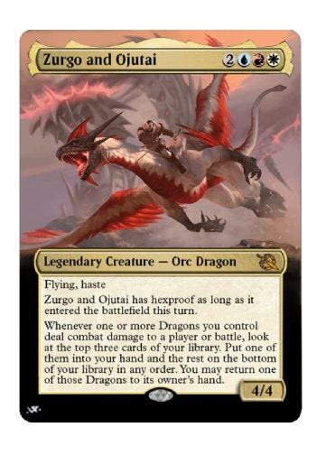 Mtg Altered Art Card Zurgo and Ojutai - Etsy