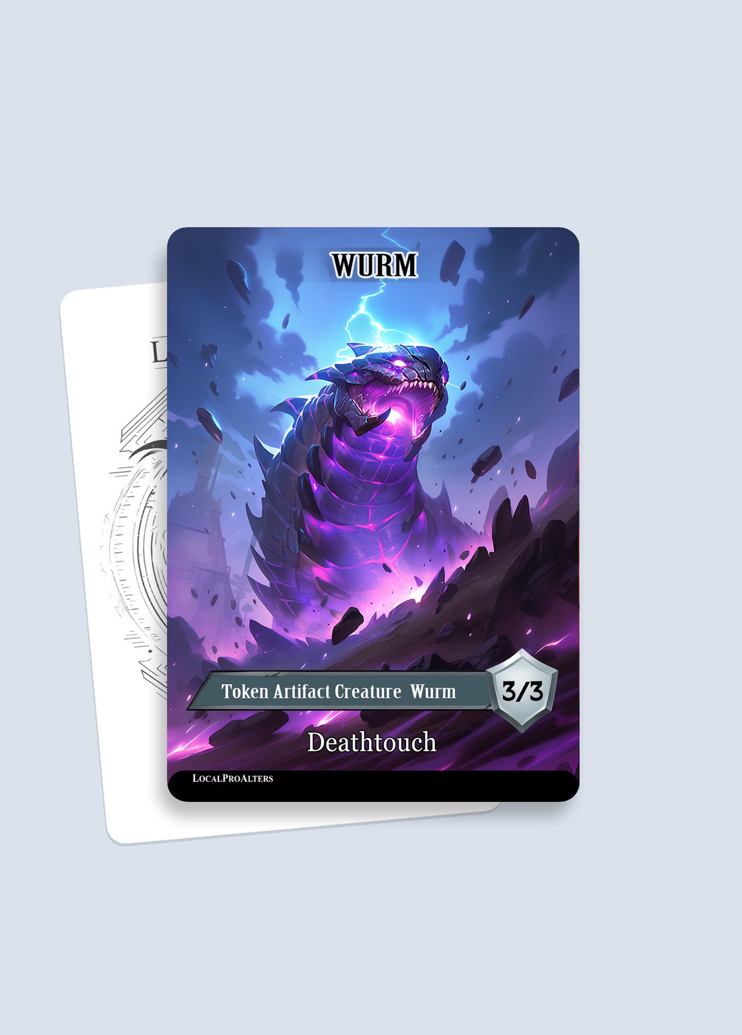 Wurm Token for Wurmcoil Engine 2 Magic Custom Tokens Etsy