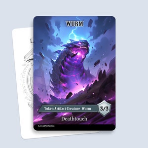Wurm Token for Wurmcoil Engine #2 - Magic custom tokens for MTG