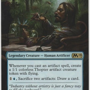 Mtg tarjeta de arte alterada Sai, Maestro Thopterista