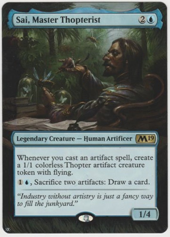 Mtg Altered Art Card Sai, Master Thopterist - Etsy