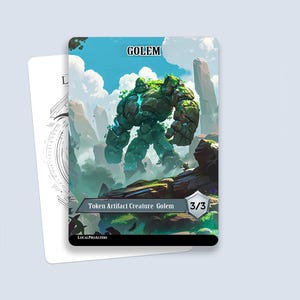 Golem Token #1 - Magic custom tokens for MTG