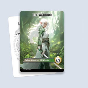 Elf Warrior Token #3 - Magic custom tokens for MTG