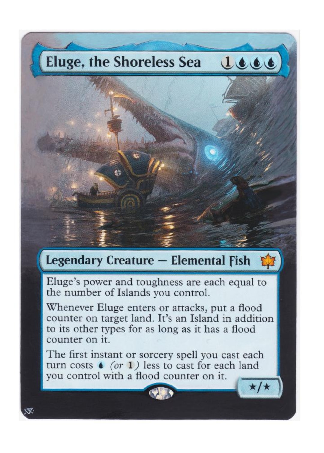 Mtg Altered Art Card Eluge, the Shoreless Sea - Etsy
