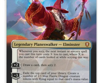 elminster mtg commander deck MTG Commander Deck EDH Deck Elminster 100 Magic Cards Custom Deck Scry  Azorius