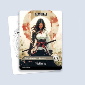 Samurai Token #1 - Magic custom tokens for MTG