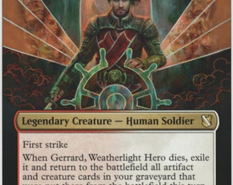 Mtg Altered Art Card Gerrard, Weatherlight Hero - Etsy
