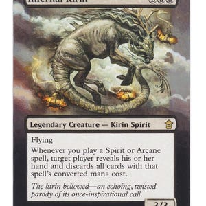 Mtg altered art card Infernal Kirin