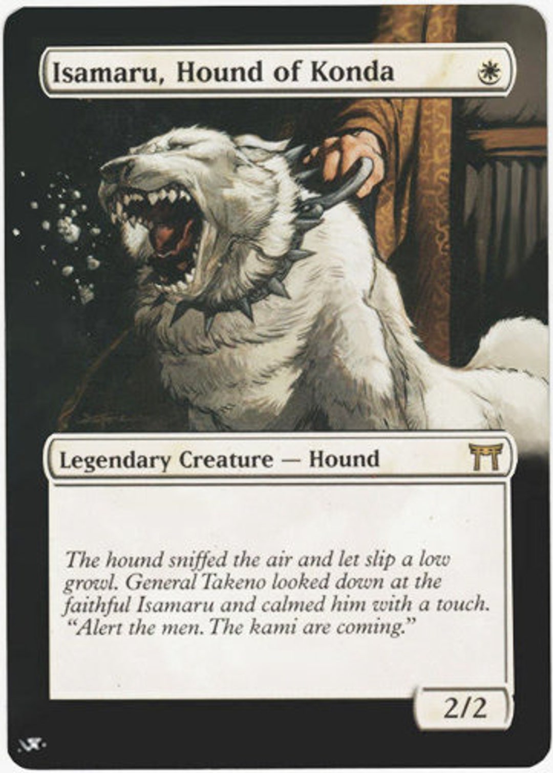 Mtg Altered Art Card-isamaru, Hound of Konda - Etsy