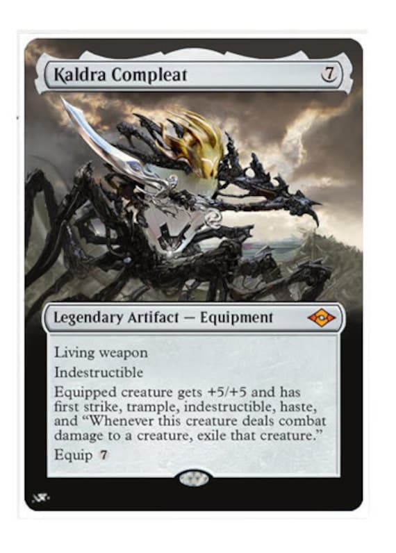 Mtg altered art card-Kaldra Compleat Mtg altered art card-Kaldra Compleat