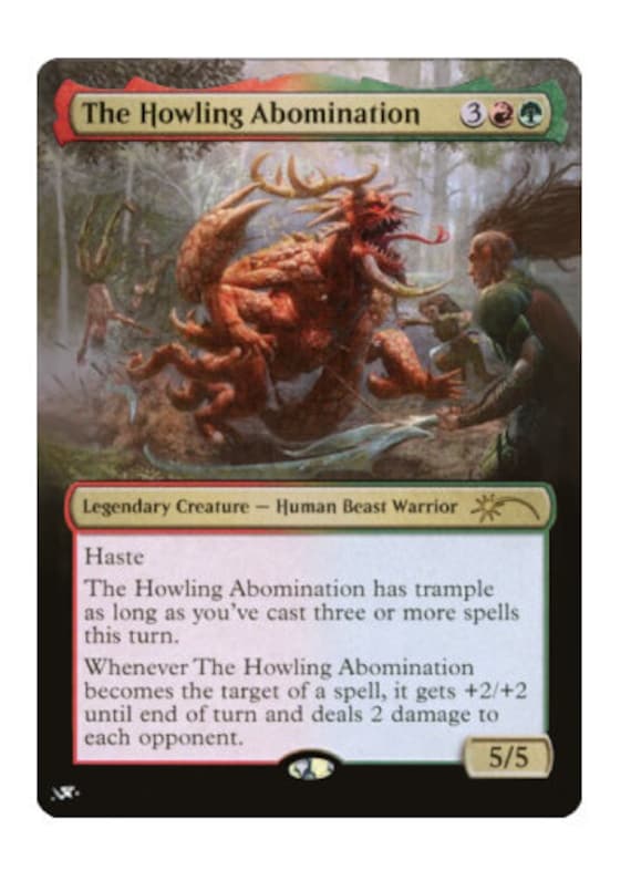Mtg Altered Art Card the Howling Abomination - Etsy Mtg Altered Art Card the Howling Abomination - Etsy